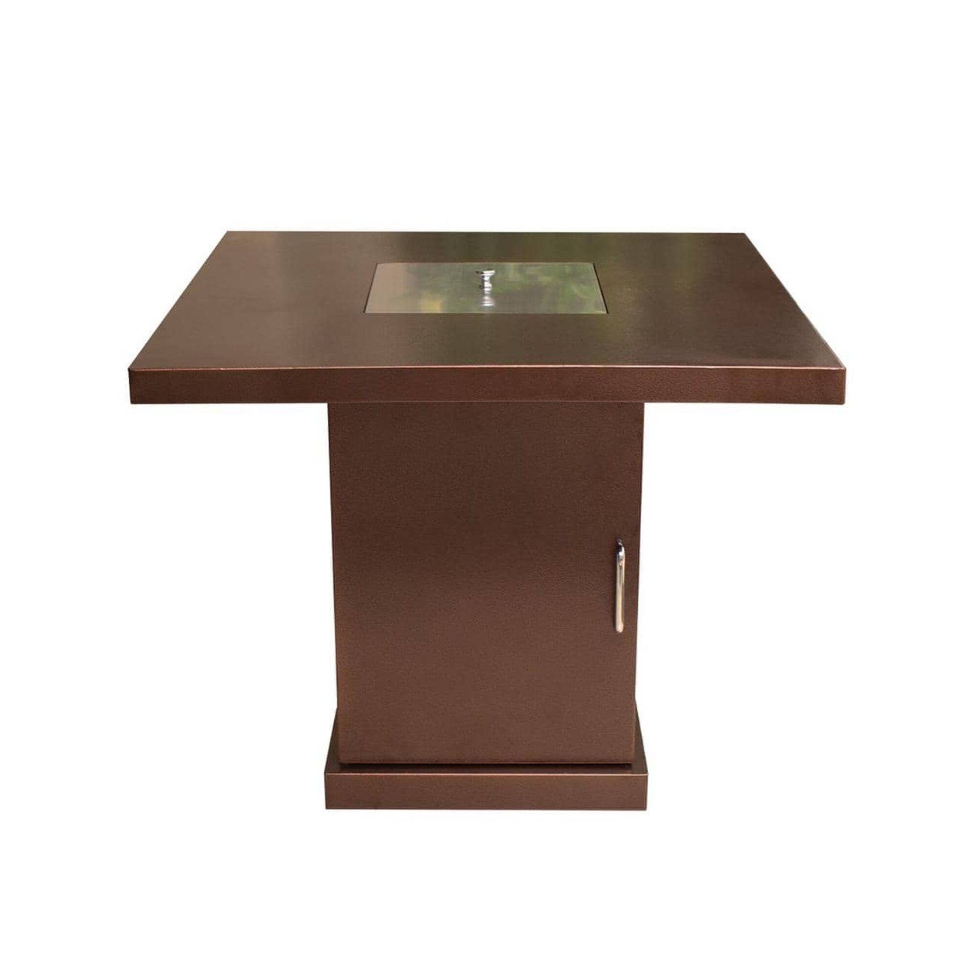 30 in. x 30 in. Propane Fire Pit in Hammered Bronze