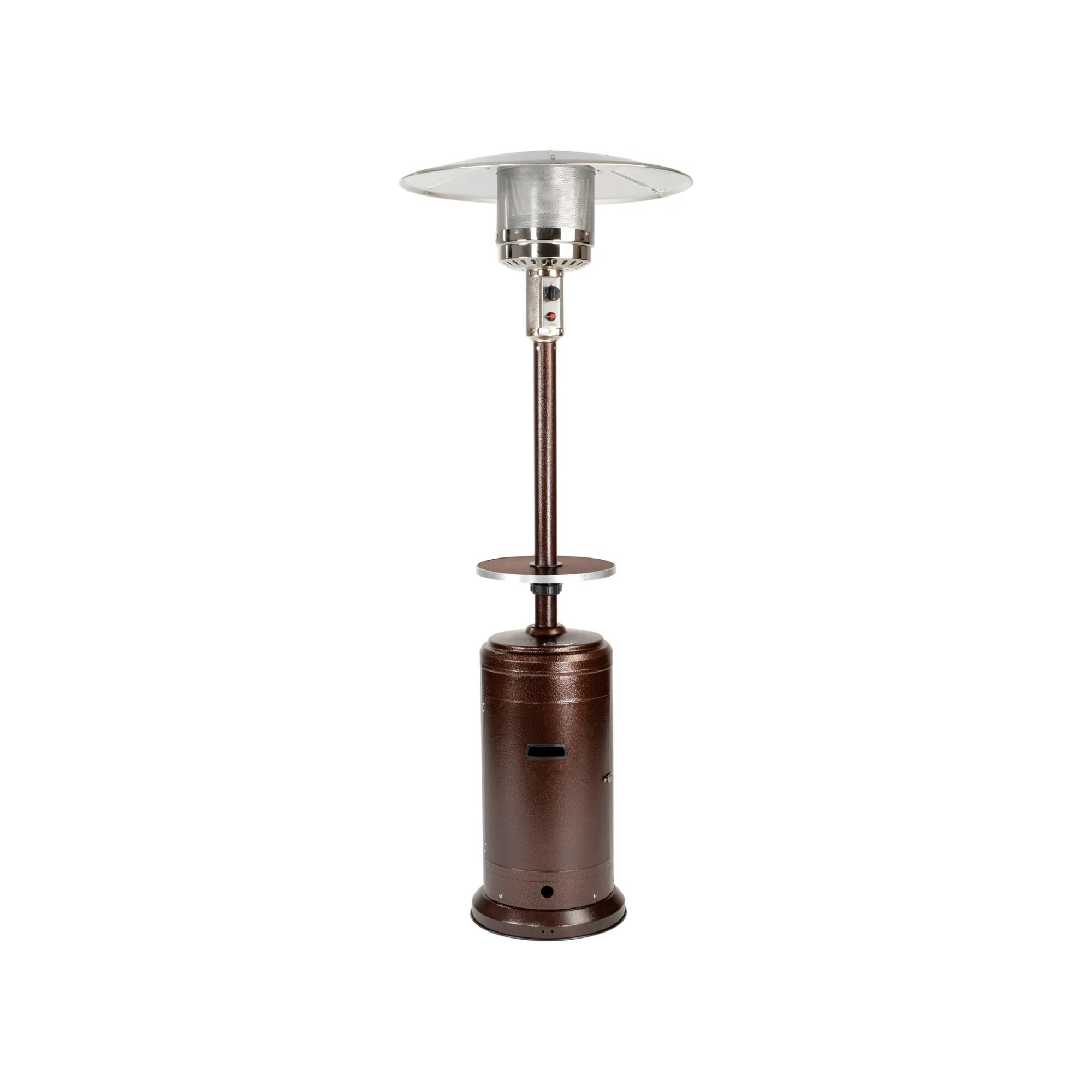 Patio Heater With Steel Table, 48000 BTU, Propane, Hammered Bronze