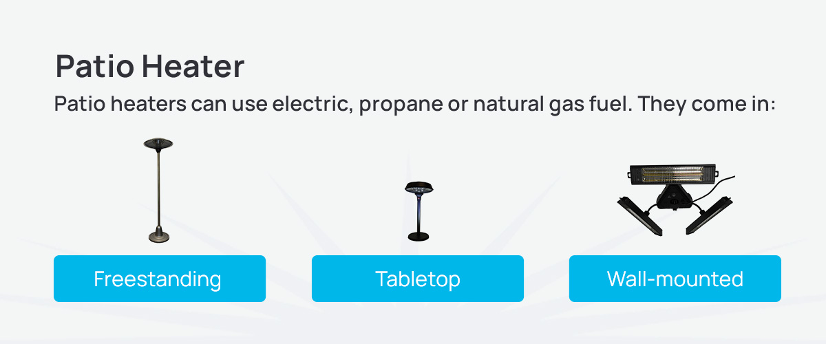 types of patio heaters