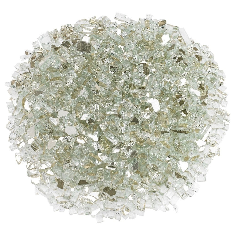 24K Galaxy White Reflective Fire Glass 10 lbs