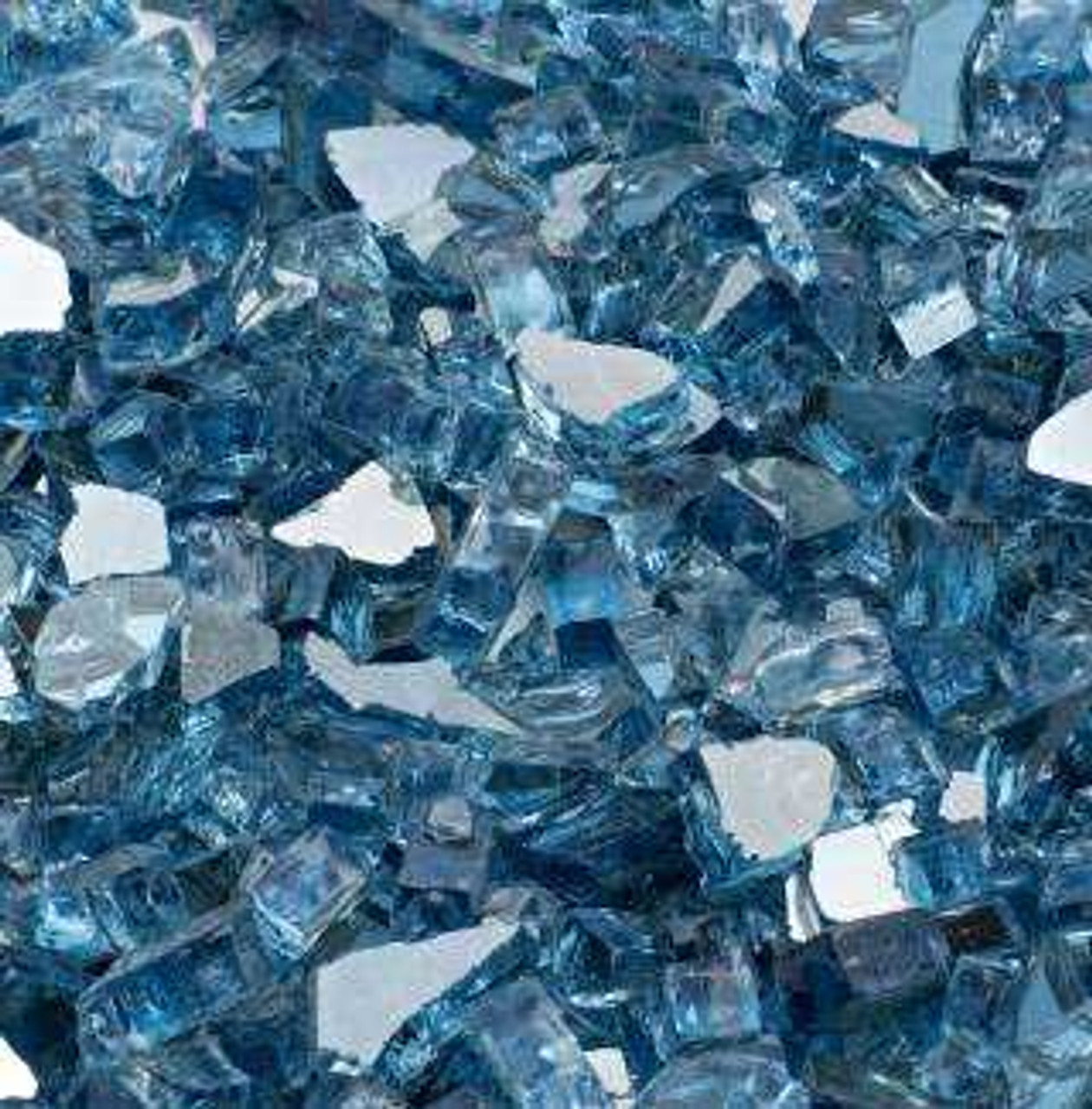 Caribbean Blue Reflective Fire Glass - 10 lbs