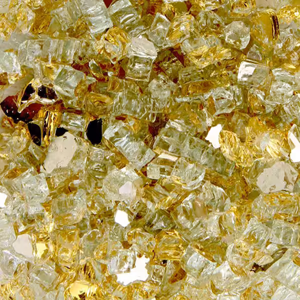 24K Gold Reflective Fire Glass - 10 lbs